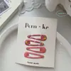 Pinza Bb Coreana de Gota de Agua 5cm Estampado en Laca Serie Frutas Dulces Pinza para Flequillo Hueca Pinza para el Pelo de Bebé Linda para Niños