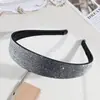 Faixa de Cabeça Larga Brilhante com Strass, Moda Europeia e Americana, Faixa de Cabelo Elegante e Estilosa Toda em Strass, Acessório de Cabelo Versátil para Mulheres