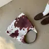 Bolsa de Mano Personalizada Transfronteriza con Estampado de Vaca, Gran Capacidad, Bolso de Moda Diaria para el Trabajo, Nuevo Bolso de Mano y Bolso de Hombro de Moda para Mujer