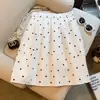 Falda Pomposa Clásica Retro de Lunares para Mujer, Nuevo Estilo de Verano, Cintura Alta, Falda de Paraguas Línea A Dulce y Holgada para Figuras Pequeñas