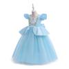 Amazon Vestido Nuevo para Niñas Vestido de cosplay de Cenicienta Vestido de Princesa Vestido de Malla con Costuras de Lentejuelas