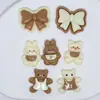 Série Mika Acessórios de Resina DIY Patches de Urso Capa de Celular Decoração com Cola de Chantilly Pacote de Material Artesanal Atacado