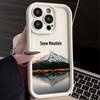 Adequado para Capa de Celular Apple 17/16 Pro Max, Novo iPhone 14 Sensação de Alta Qualidade, 13 Pro Vista do Lago Montanha de Neve Nórdica