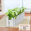 Cerca de Flores Simuladas Set de Plantas Verdes Flor Falsa Orquídea Saltarina Crisantemo Pequeña Flor Verde Rosa Diamante Decoración de Oficina Bonsái