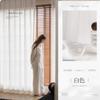 Cortinas Blancas Transparentes Estilo Japonés, Permiten el Paso de la Luz pero No Son Transparentes, Cortinas de Lino para Sala de Estar, Balcón, Dormitorio, Cortinas Transparentes Estilo Madera Natural, Producto Terminado