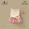 Conjunto de Ropa para Niñas 2026 Verano Nuevo Estilo Ropa para Bebés y Niños Pequeños Chaleco sin Mangas y Shorts Florales Conjunto de Dos Piezas para Niñas