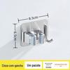 Suporte para Mop de Banheiro Aço Inoxidável Gancho Sem Furo Armazenamento de Vassoura Rack Fixo Montado na Parede