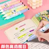 Marcador Fluorescente Apagável para Estudantes com Caneta Marcadora Dupla Colorida para Anotações com Grande Capacidade