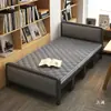 Cama plegable individual Cama para descanso de almuerzo en la oficina Artefacto para siestas Cama portátil para acampar Cama para cuidado del hogar Cama doble simple