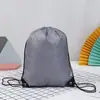 Bolso de Pacote de Poliéster 210d em estoque Mochila de Armazenamento Bolsa com Cordão de Poliéster Mochila Bolso de Pacote para Evento de Maratona