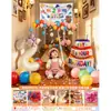 Balão Feliz Aniversário Infantil Chuva de Balões Cachoeira Cena para 3 Anos Decoração para Bebê Menina de 2 Anos Festa em Casa Pano Pendurado