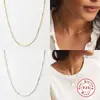 Plata de Ley S925 ins Simple Diario Combinable Collar para Clavícula Diseño Estilo Coreano Distintivo Celebridad de Internet Accesorios de Collar para Suéter