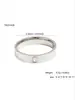 Nuevo Anillo de Acero Inoxidable con Circonita de Trébol de Cuatro Hojas de Alta Gama Estilo Ins de Moda para Mujer Chapado en Oro de 18K Simple Elegante