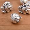 Venta al por mayor, colgante de campana de plata S999 con forma de calabaza fuxiang de buena moral, de plata dura, con cuentas de cuerda, accesorios hechos a mano