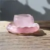 Conjunto de Chá Shangshen Xícara de Chá Rosa Copo de Vidro Artesanal Estilo Japonês Copo Mestre Primeira Neve Pires de Chá Copo de Degustação Copo de Chá Kung Fu