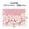 Estilo Coreano Estudante Fofo Bolsa para Arquivo de Provas A4 Pasta Transparente Floral Fresco Bolsa de Informação com Fecho Material de Escritório