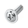 Tornillo Autorroscante de Acero al Carbono Cabeza Plana Phillips con Arandela Extremo Plano PWB Chapado en Zinc Blanco Tornillo Autorroscante Cabeza Plana m3