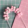 Decoração de Bolo de Aniversário Novo Estilo Ins Banquete de Bebê Bolo de Lua Cheia Bola de Pelo Arco Decoração Cartão de Bolo Plug-in