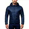 Chaqueta de algodón de invierno para hombre transfronteriza, abrigo corto de algodón casual moderno para hombre, prenda exterior de algodón con capucha ligera y cálida para hombre