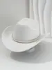 Sombreros Europeos y Americanos para Hombres y Mujeres, Sombreros de Vaquero Suaves de Fieltro Estilo Británico, Modernos Sombreros de Fiesta Escenario Perlas y Pedrería Personalidad Retro Tendencia