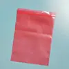 Bolsas rojas con cierre hermético tipo zip, disponibles en tamaños grande, mediano y pequeño, con material engrosado y sellos de colores, adecuadas para empaque de alimentos, sellado y envoltura de regalos