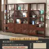 Estante Antiguo de Madera Maciza Estantería de Nuevo Estilo Chino Estante de Almacenamiento Multifuncional Divisor de Sala de Estar Pabellón Duobao Estante para Té Vitrina