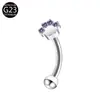 Comercio Electrónico Transfronterizo Mayorista Aleación de Titanio G23 Garra de Gato Linda Simple 0.9 Boca de Rosca Moda Piercing Joyería Ceja Uña Anillo para Ceja