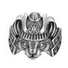 Joias de Liga Europeia e Americana Prata Tailandesa Masculina Estilo Coreano Personalizado Anel Rosto de Gato Capacete de Girassol Anel Aberto Atacado