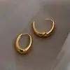Coreano Dongdaemun Francês Retro Metal Ear Buckle Mulheres Simples Design Elegante Sentido Estilo Frio Brincos Brincos