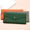 Cartera Larga para Mujer Gran Capacidad Bolsa para Guardar Efectivo Pequeña Alto Valor de Color Bolsa para Monedas Cuero Suave Genuino Bolsa de Almacenamiento tipo Sobre