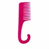 Peine Grande Curvo, Peine Masajeador Grande de Plástico con Dientes Anchos, Se Puede Colgar, para Uso en Casa y Salón, Desenredante, Masaje y Cuidado del Cabello