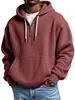 Moletom Casual Masculino Outono Inverno Meio Zíper Tecido Waffle Vintage Americano Pulôver Em Estoque 1-3 Dias