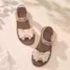 Sandalias Infantiles para Niñas con Lazo de Pedrería Duraderas Cómodas Para Salidas Fiestas Estilo Retro Suave