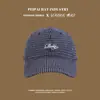 Gorra de Béisbol a Cuadros Estilo Coreano para Mujer, Gorra de Sol de Letras de Nicho para Primavera y Verano, Gorra Suave Fresca y de Moda con Visera Curva Tipo Pato