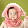 Mono infantil con forma de cachorro para invierno, capa para bebé, chal cálido, bufanda versión coreana