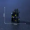 Novos enfeites de castelo e corvo de Halloween transfronteiriços, ornamentos decorativos DIY, acessórios para pendurar, decorações de paisagem em miniatura
