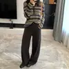 ¡Moda coreana de alta gama! El sueño de la figura en forma de pera: súper adelgazantes, corte curvo, tiro alto, versátiles, jeans de largo hasta el suelo para otoño