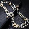 Moda Perla cadena para suéter colgante largo joyería accesorios de ropa cadena para suéter collar para mujer accesorios venta al por mayor