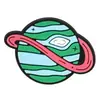 Pingentes de Sapato de PVC de Desenho Animado de Astronauta Espacial e Planeta, Fivelas de Sapato de Borracha Macia com Tema Espacial, Acessórios de Sapato de Jardim DIY