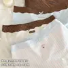 Calcinha de bolinhas, calça de algodão puro de quatro cantos, novo design de entrepernas antibacteriano, estampa de laço, roupa íntima feminina simples e versátil