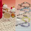 Colgante pequeño de oro puro 999 "Te amo por diez mil años", serie Labubu, con cordón para colgar, un regalo promocional para tiendas de oro