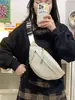 Bolso de Pecho de Pana Simple para Mujer, Riñonera de Color Sólido a la Moda, Bolso Cruzado Deportivo Casual, Bolso Cruzado Nuevo de Gran Capacidad para Estudiantes