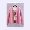 Estilo perezoso coreano suelto, abrigo suéter, nuevo estilo Otoño e Invierno 2025, elegante y moderno, color liso, tejido grueso