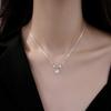 Colar de zircônio de luxo leve com design de nicho feminino Sense Ins Coreano Commuter Internet Celebridade Zircon Aço inoxidável Clavícula Corrente