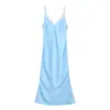 Atacado de fabricante de roupas femininas transfronteiriço 2026 moda casual estilo europeu e americano camisola vestido justo com retalhos de renda