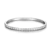 Pulseira de Moda Bicolor Ouro e Aço com Zircônias Cúbicas, Joia Versátil de Aço Inoxidável Simples e Única para Mulheres