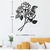 Adesivos de Parede Modernos Simples de Rosa em Acrílico para Sala de Estar Quarto Sofá Fundo de Parede Adesivos Decorativos de Parede