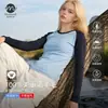 Ovelha Perdida Patchwork de Lã Merino Manga Longa Camiseta de Secagem Rápida Manga Raglan Feminina Camiseta de Secagem Rápida de Lã Merino