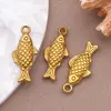Pingente de Peixe Koi em Aço Inoxidável Oceano Criativo Excedente Anual Pequeno Pingente Pulseira DIY Colar Acessórios de Joias Material