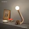 2026 Nuevo Diseño Creativo Lámpara de Mesa de Madera Maciza Lámpara de Mesita de Noche para Dormitorio Lámpara de Escritorio Sala de Estar Luz Ambiental Decorativa para el Hogar